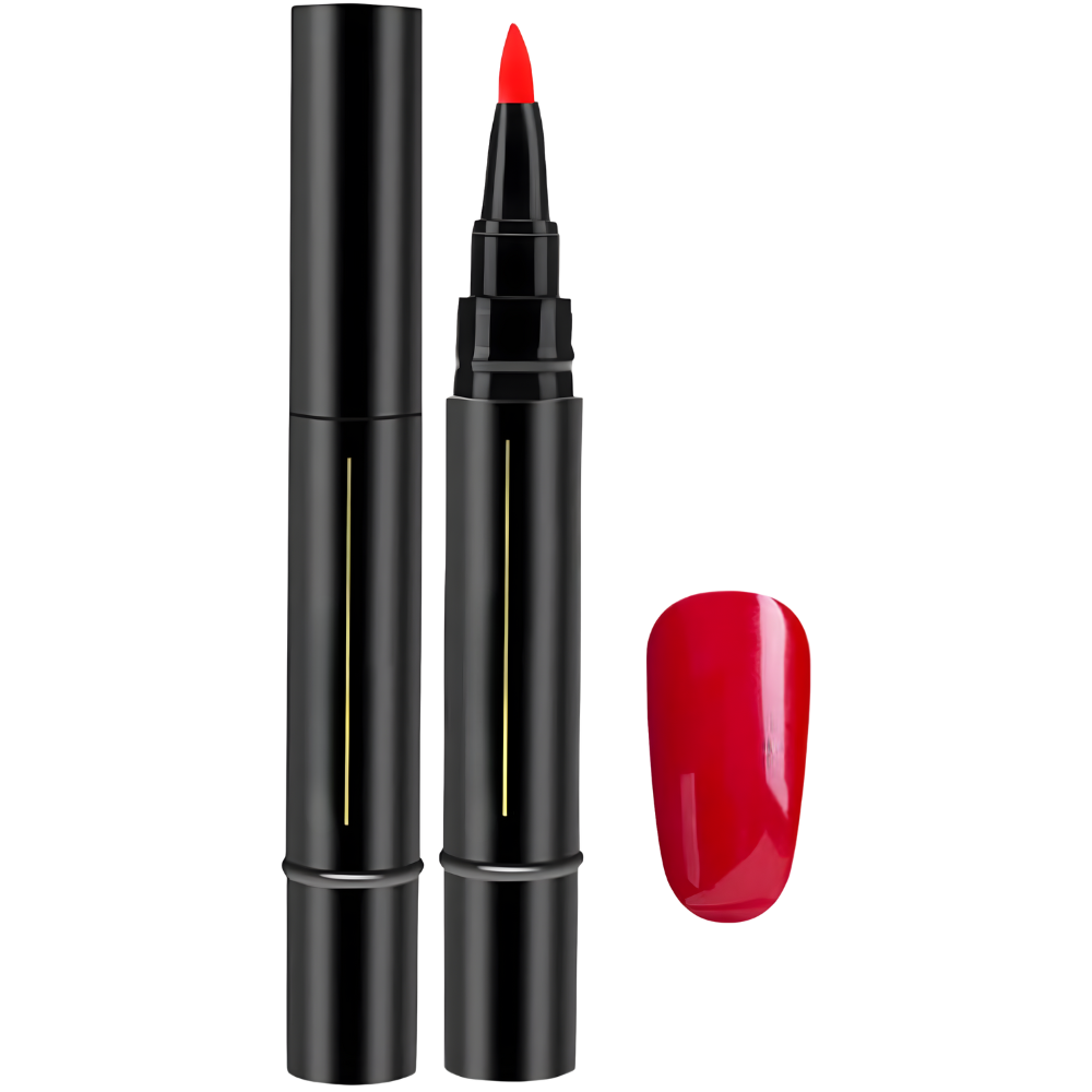 Hurtigtørkende Neglelakkpen -Kraftig Rød - Ozerty