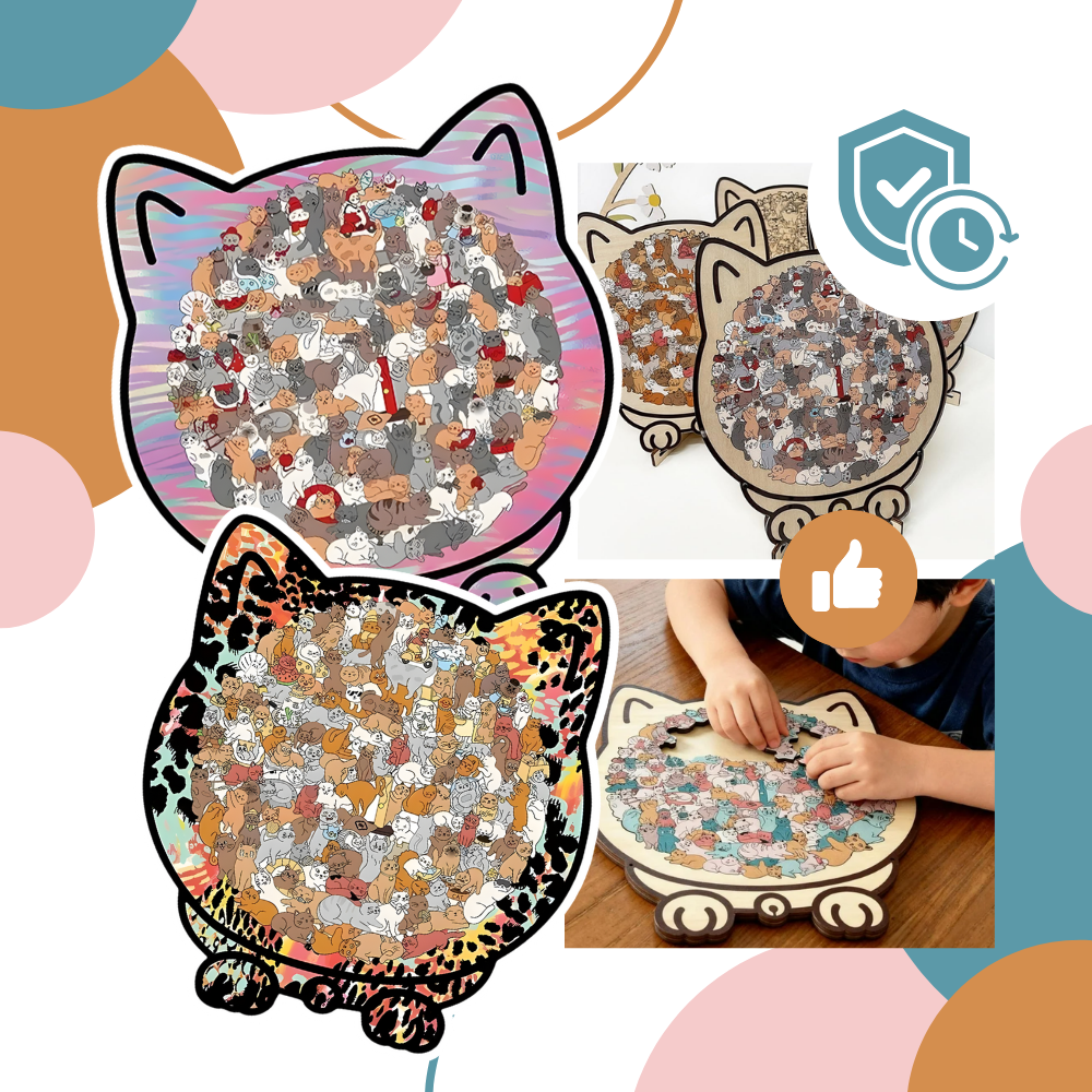 Avslappende Puslespill med Kattemotiv - Ozerty