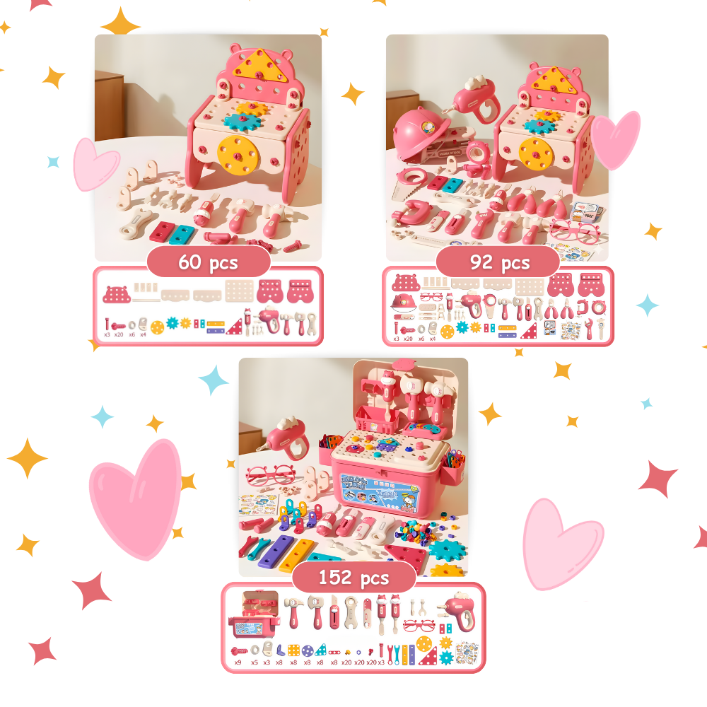 Skruepuslespill Barne-Verktøykasse - Ozerty