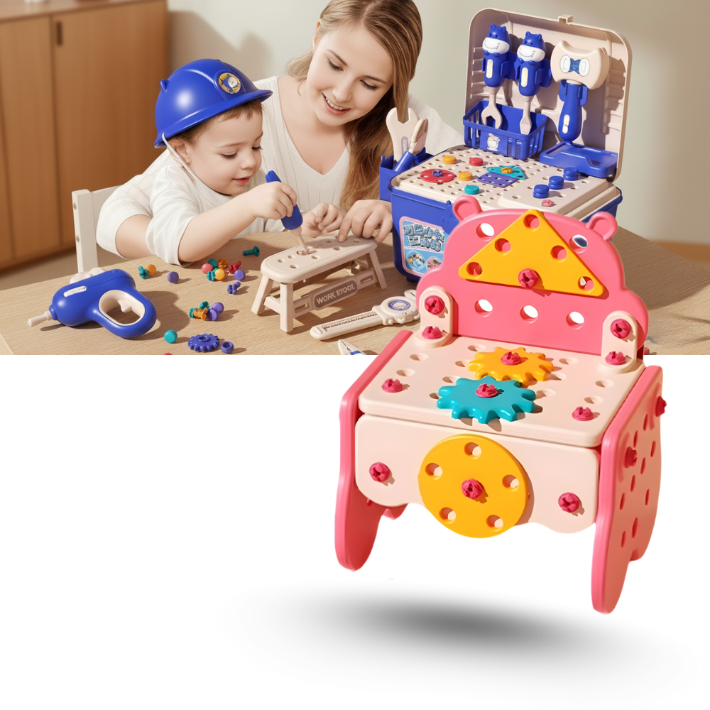 Skruepuslespill Barne-Verktøykasse - Ozerty