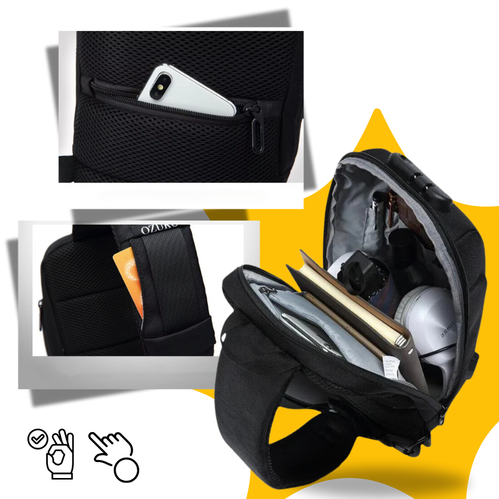 Sikker Crossbody-Bag med Lading - Ozerty