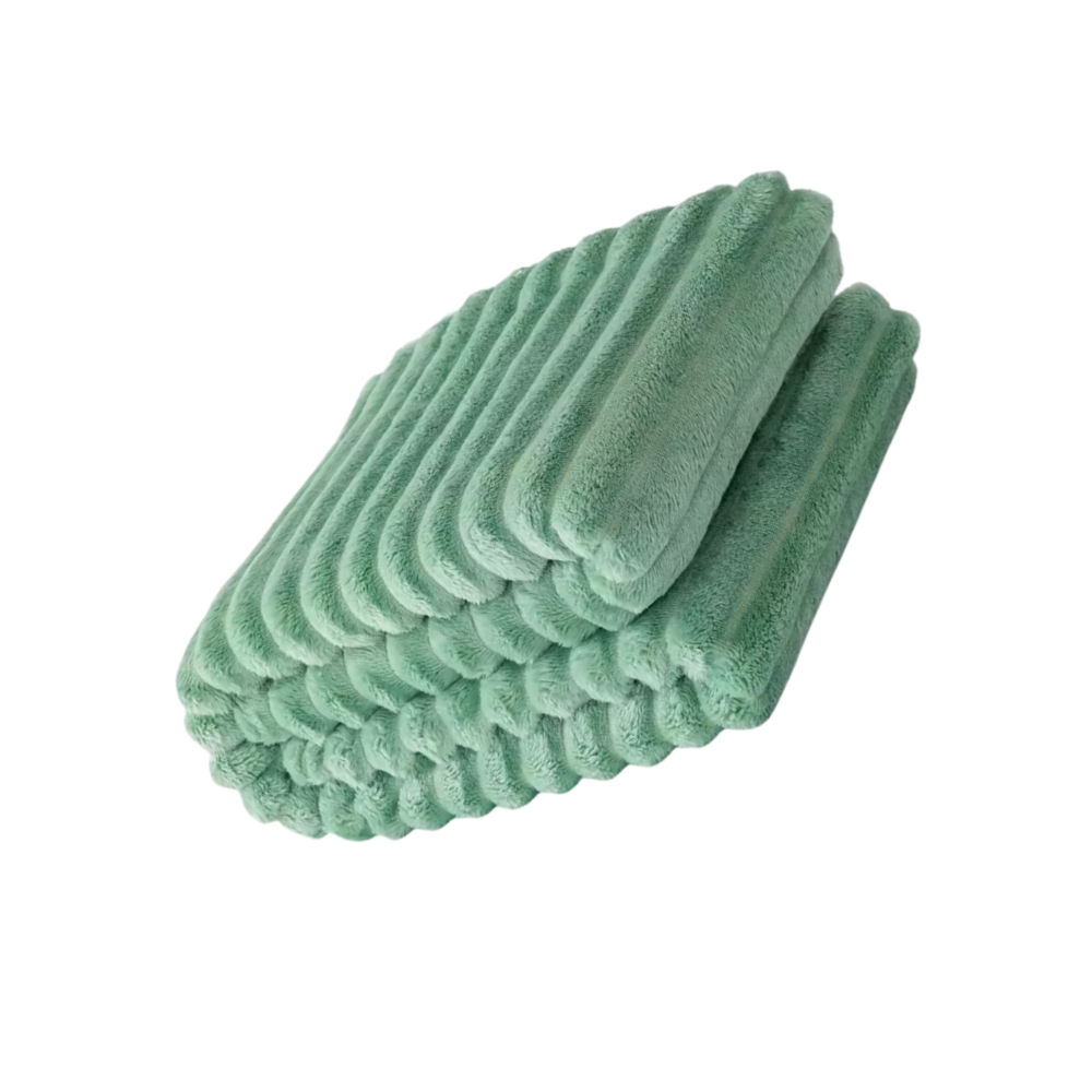 Mykt og Koselig Flanellpledd -Grønn - Ozerty