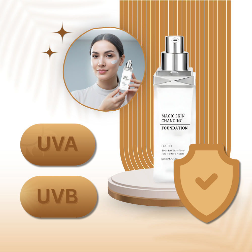 Fargeendrende Foundation med SPF 30 - Ozerty