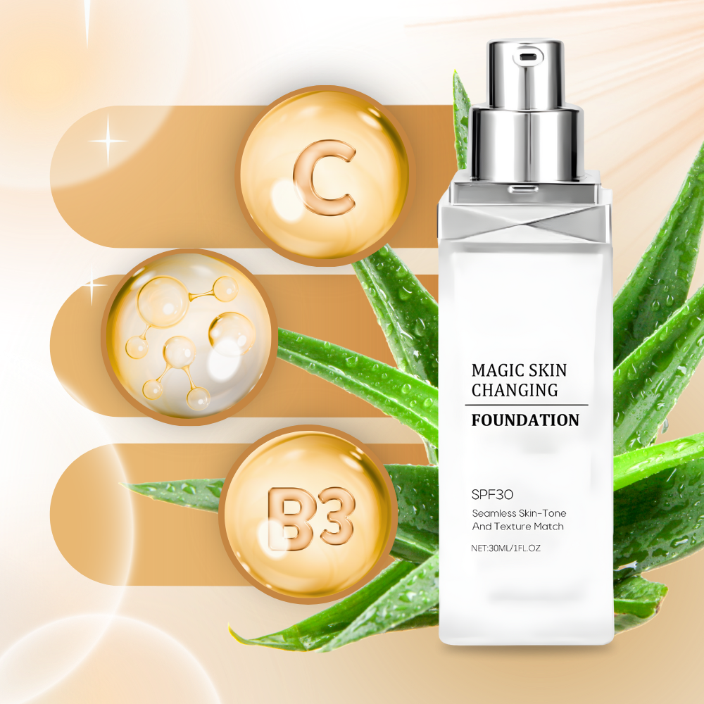 Fargeendrende Foundation med SPF 30 - Ozerty