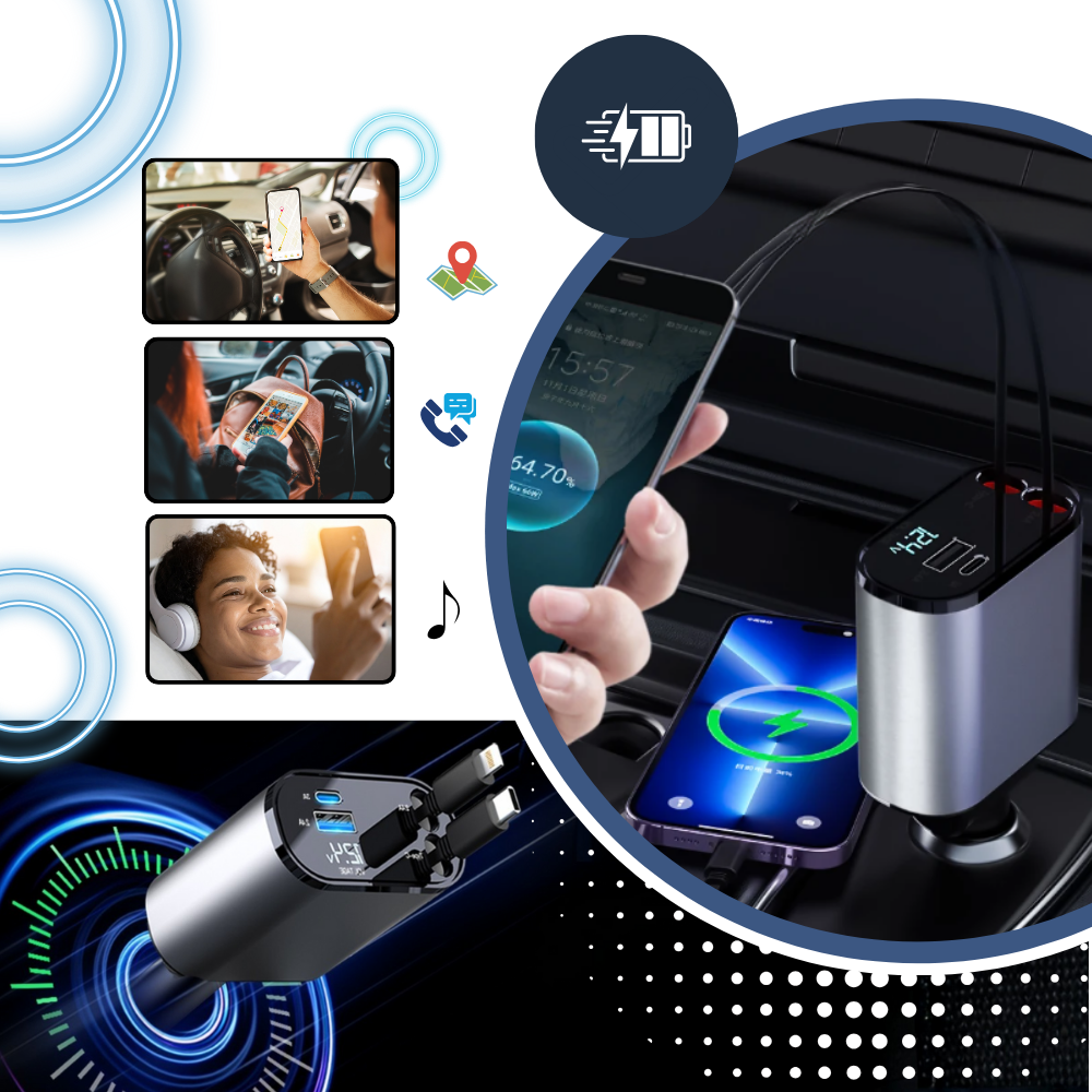 Teleskopisk Bil-Ladestasjon - Ozerty