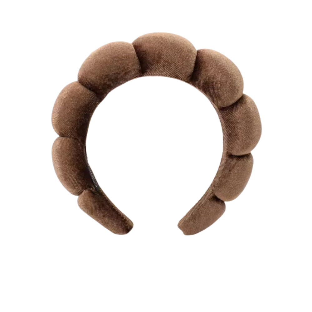 Fløyelshårbånd For Hudpleie -Kaffe - Ozerty