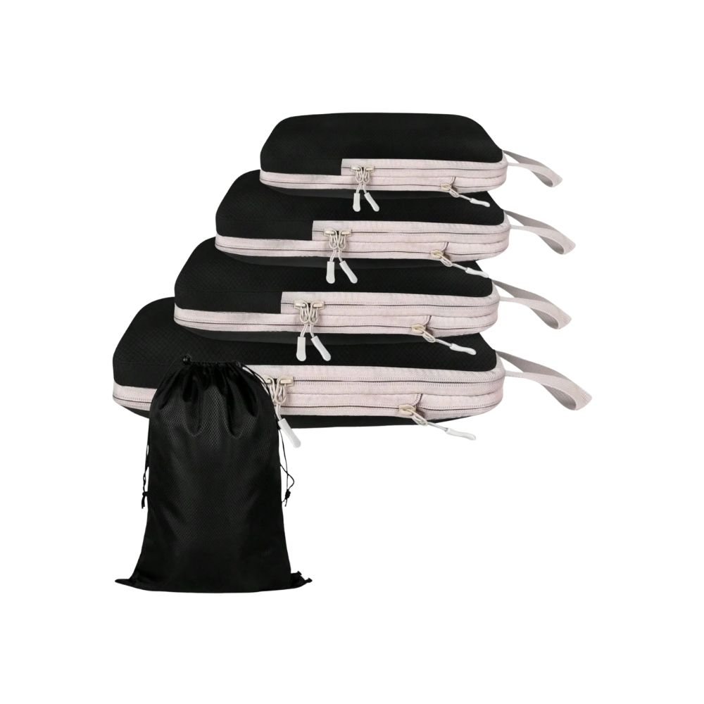 Zip Compress Bagasjeorganiserer -Svart - Ozerty