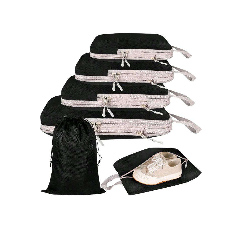 Zip Compress Bagasjeorganiserer -Svart - Ozerty