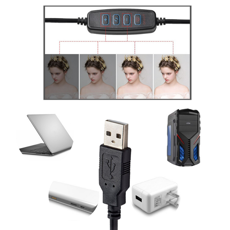 16 cm LED ringlys med stativ - Ozayti