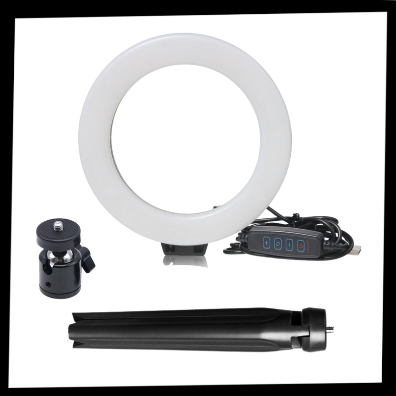 16 cm LED ringlys med stativ - Ozayti