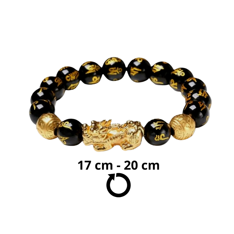 Svart og gull obsidian armbånd - Ozerty