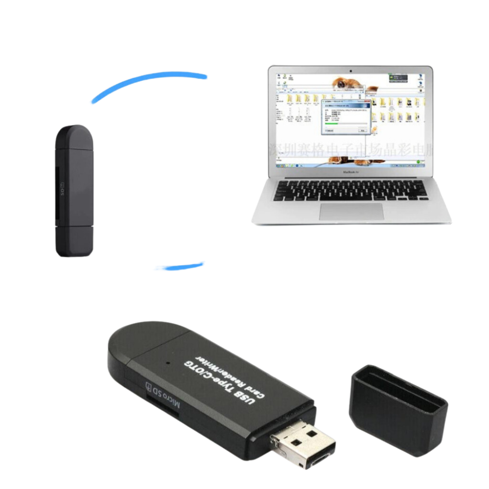 3 i 1 USB-minnekortleser - Ozerty