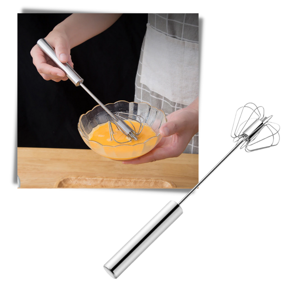 Egg Beater Mixer - Egg Whisk Mini, Semi Automatic Hand Mixer