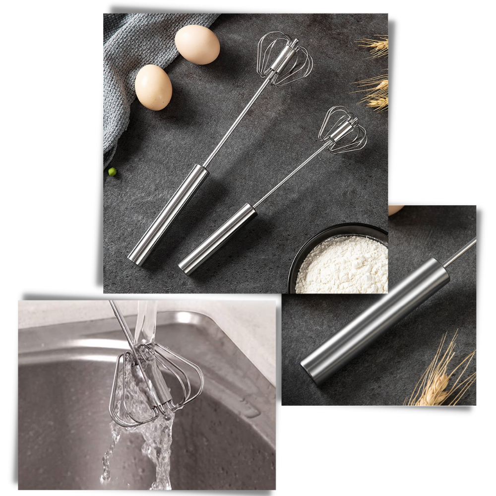 304 Stainless Steel Egg Whisk Semi-automatic Egg Beater Manual