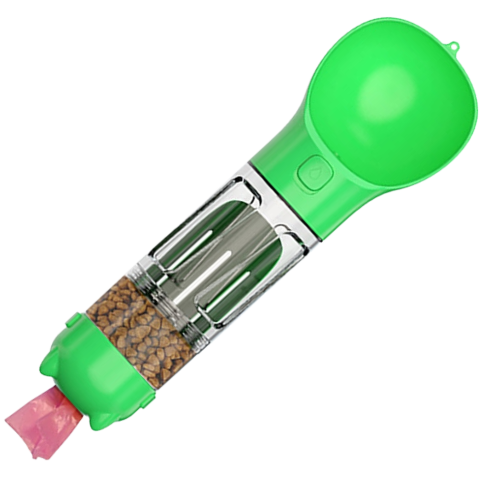 Portable pet food and water bottle