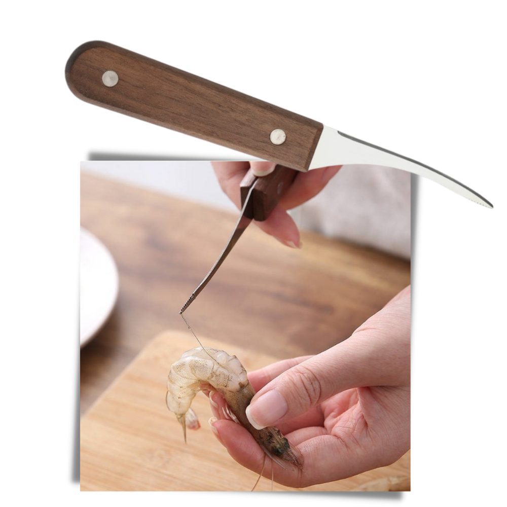 Skrellekniv for reker i rustfritt stål - Ozerty
