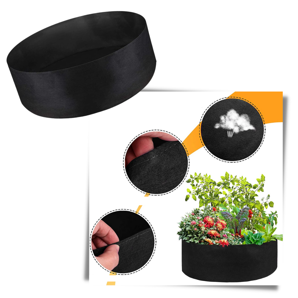 Hevet filt planteskolepotte for planter - Ozerty