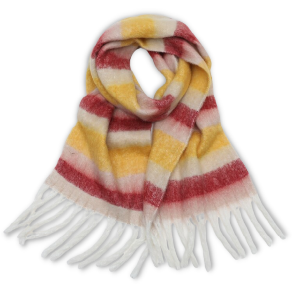 Plaid winter scarf for women