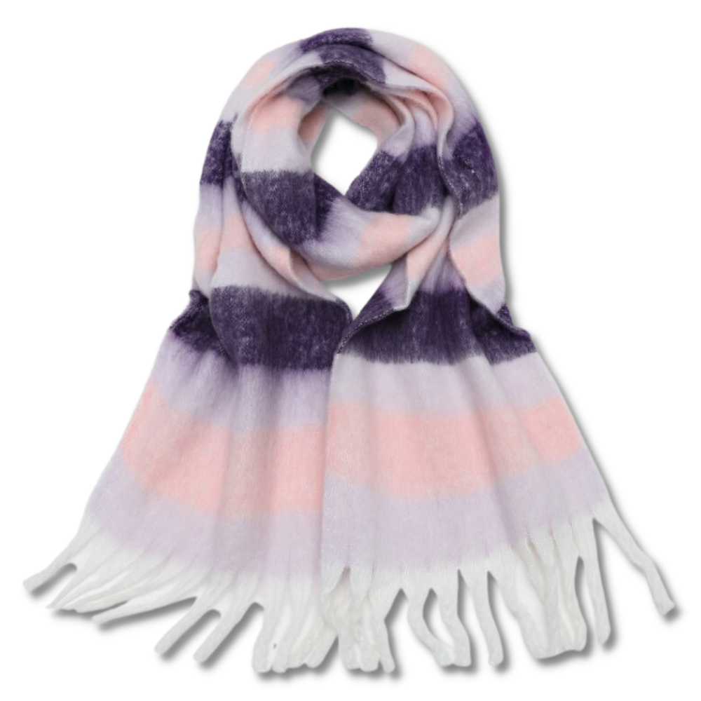 Plaid winter scarf for women