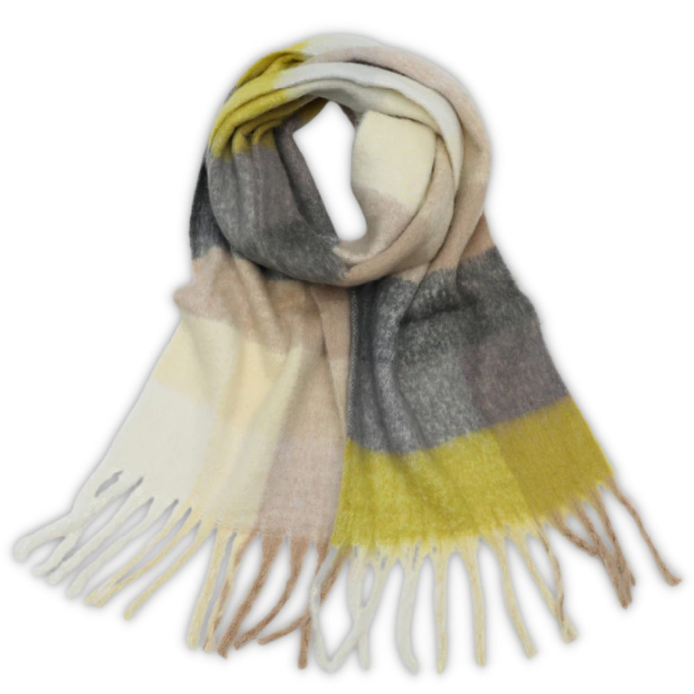 Plaid winter scarf for women