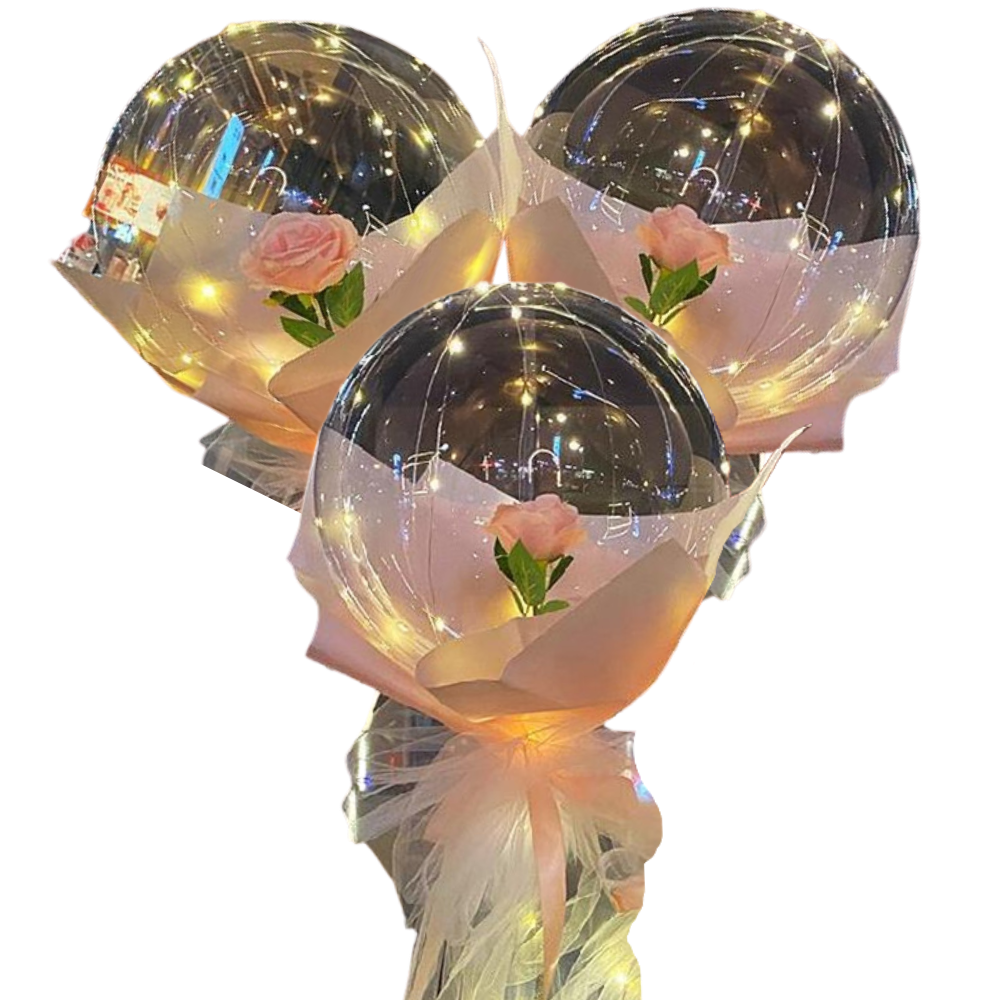 Vakker Rose LED-ballong