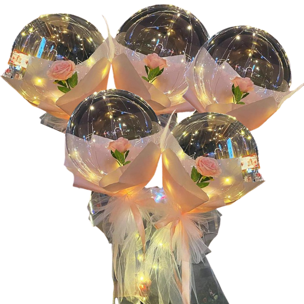 Vakker Rose LED-ballong