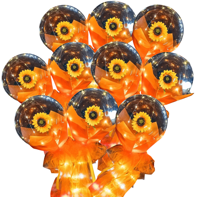 Vakker Rose LED-ballong