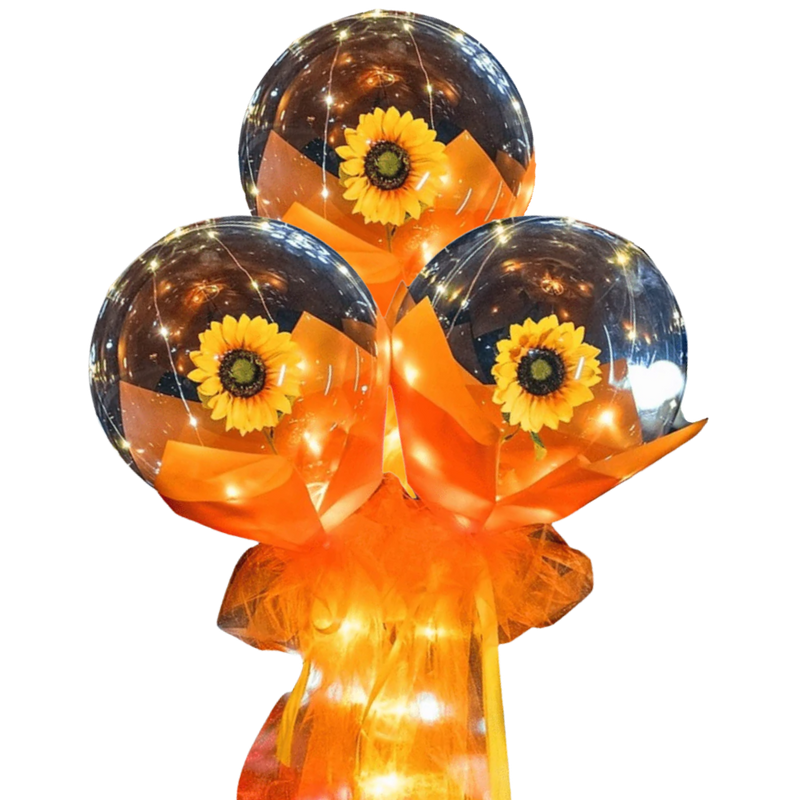 Vakker Rose LED-ballong