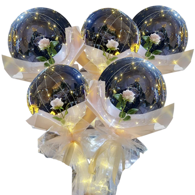 Vakker Rose LED-ballong