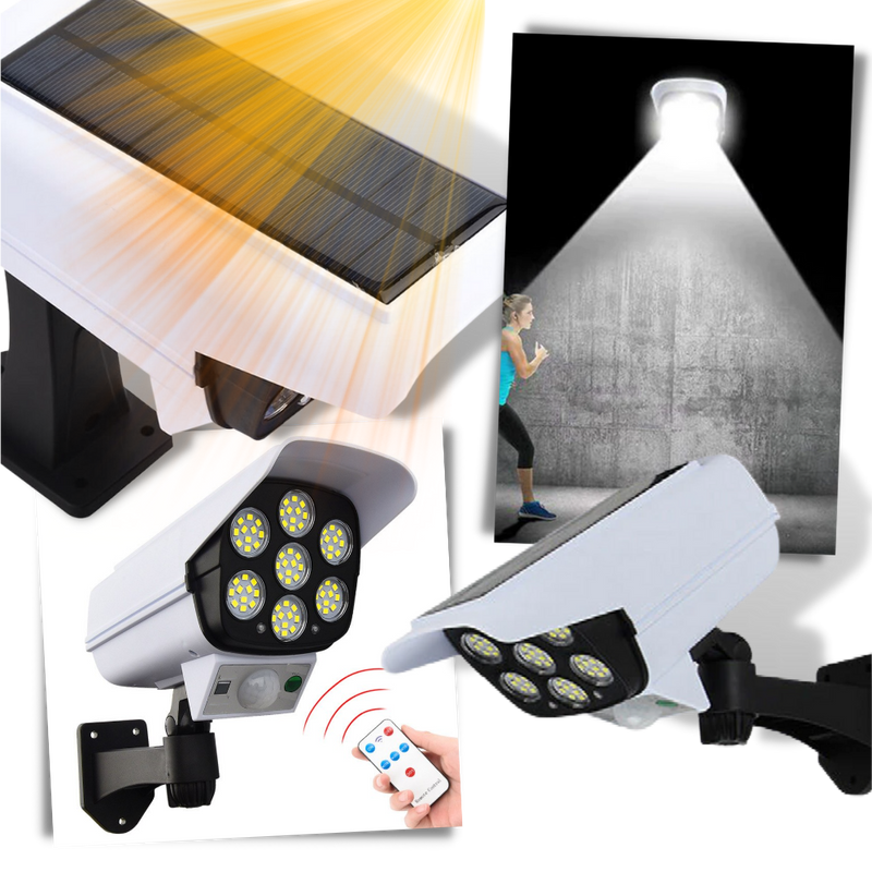 Solcelledrevet LED-lampe med bevegelsessensor - Ozerty