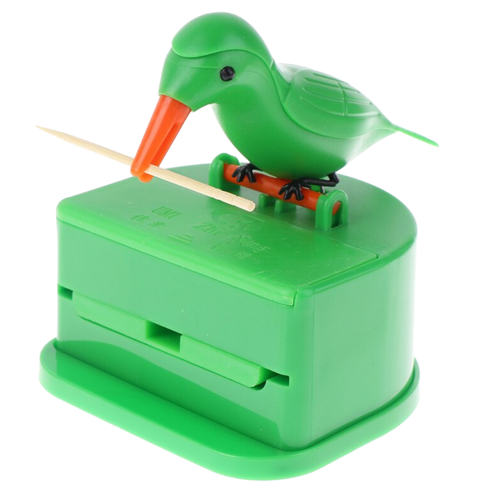 Dispenser box for toothpicks with bird design
