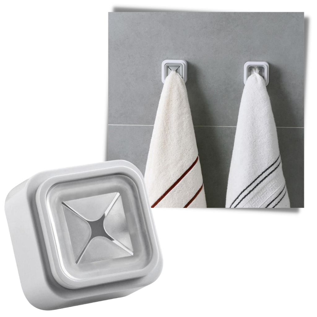 Pakke med 3 selvklebende håndkleholdere - Ozerty