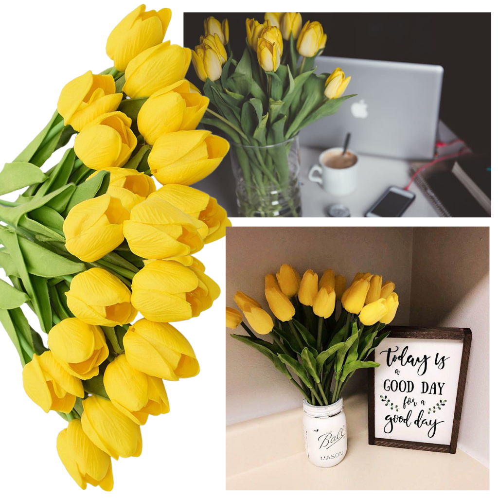 Kunstige tulipanblomster (10 stk) - Ozerty