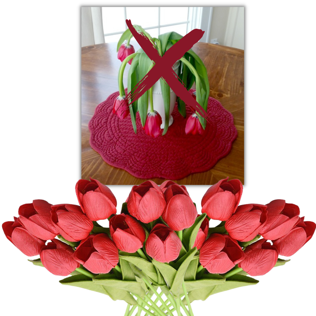 Kunstige tulipanblomster (10 stk) - Ozerty