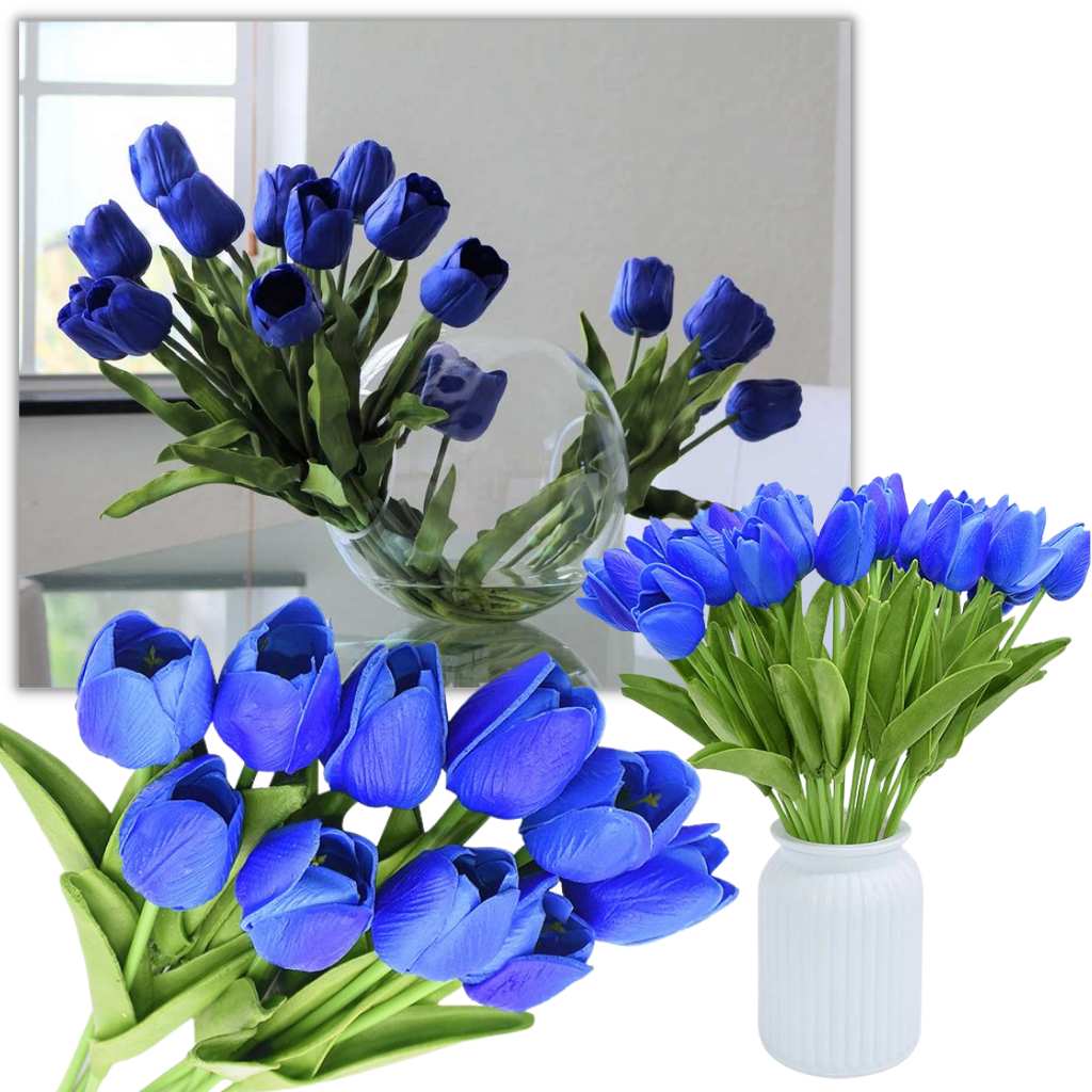 Kunstige tulipanblomster (10 stk) - Ozerty