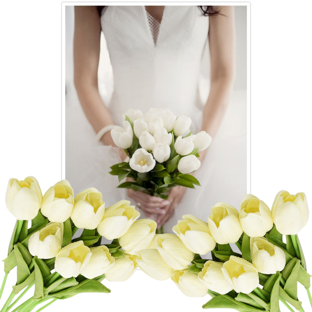 Kunstige tulipanblomster (10 stk) - Ozerty