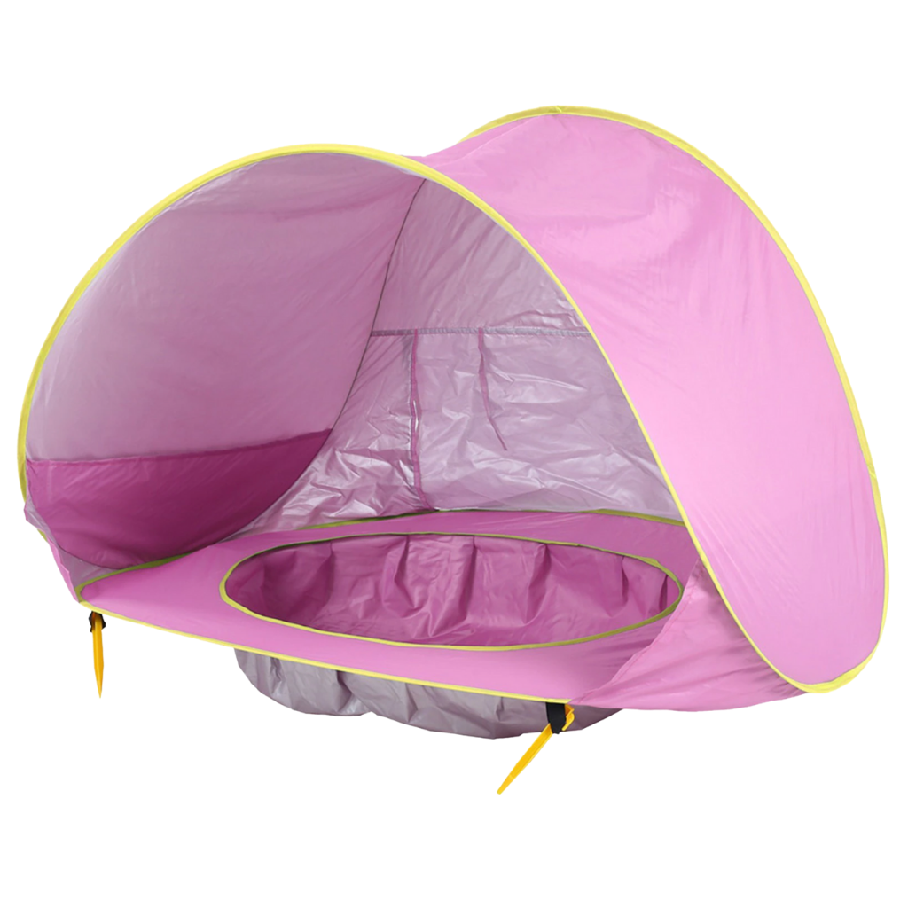 Portable baby tent with mini pool for the beach 