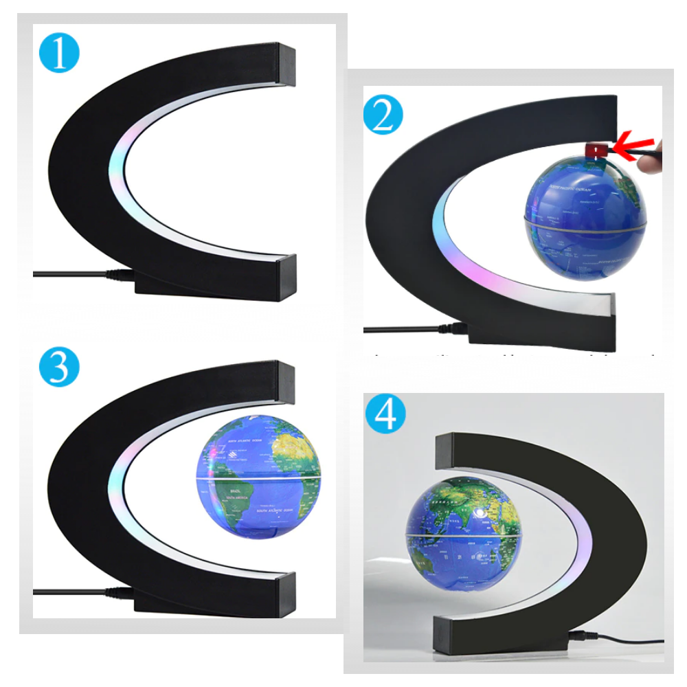 Leviterende LED magnetisk globus - Ozerty