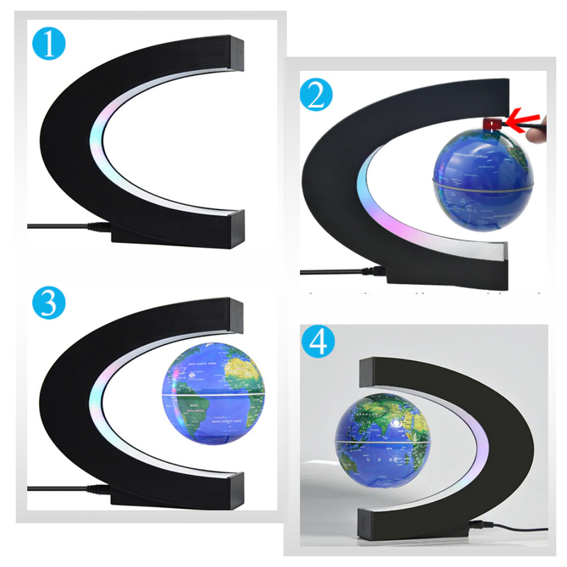 Leviterende LED magnetisk globus - Ozerty