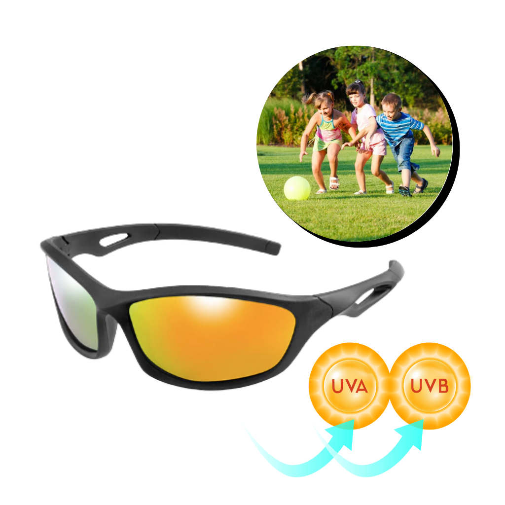 Polariserte sportssolbriller til barn med stropp - Ozerty
