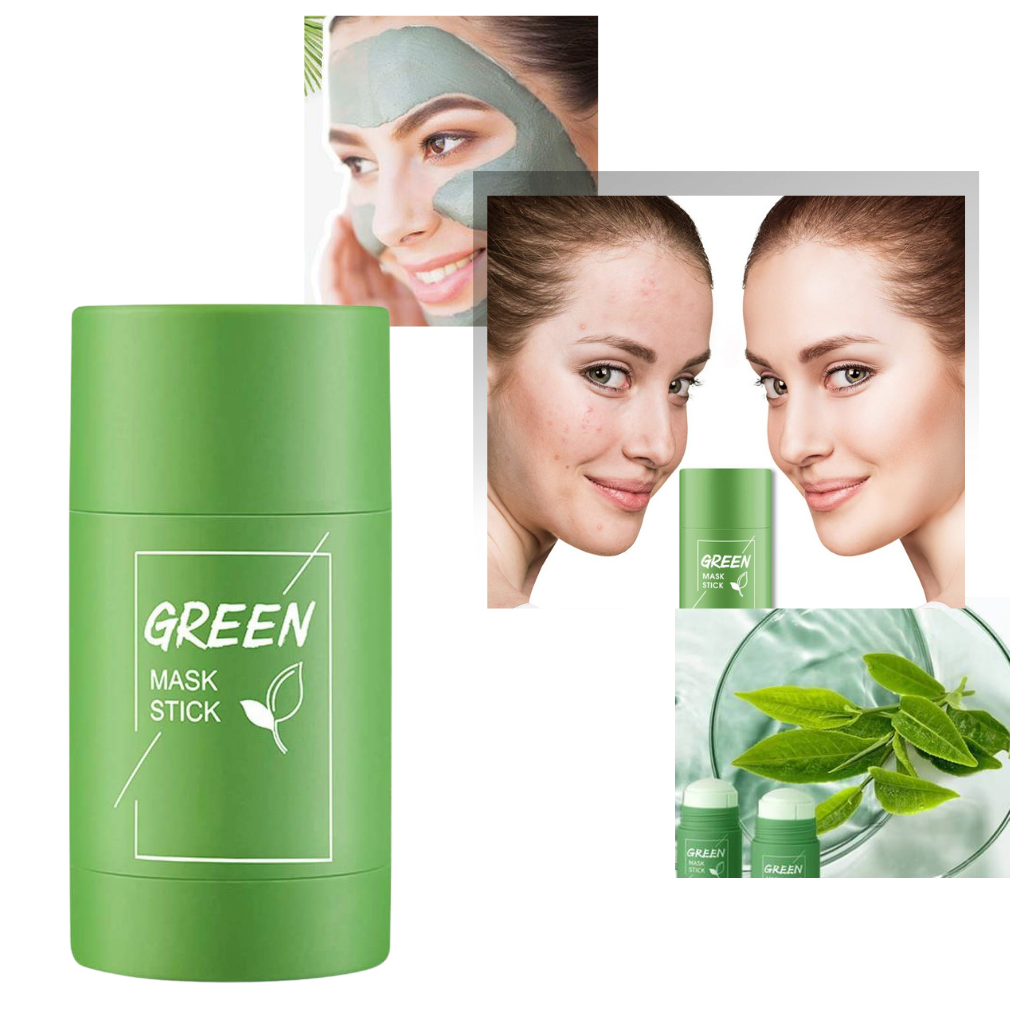 Poreløs dyptrensende grønn te maske for å fjerne hudormer - Ozerty
