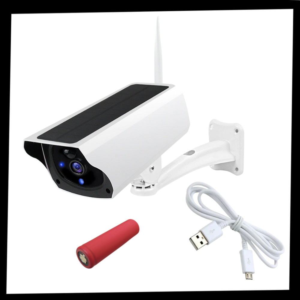 Surveillance camera with solar cell