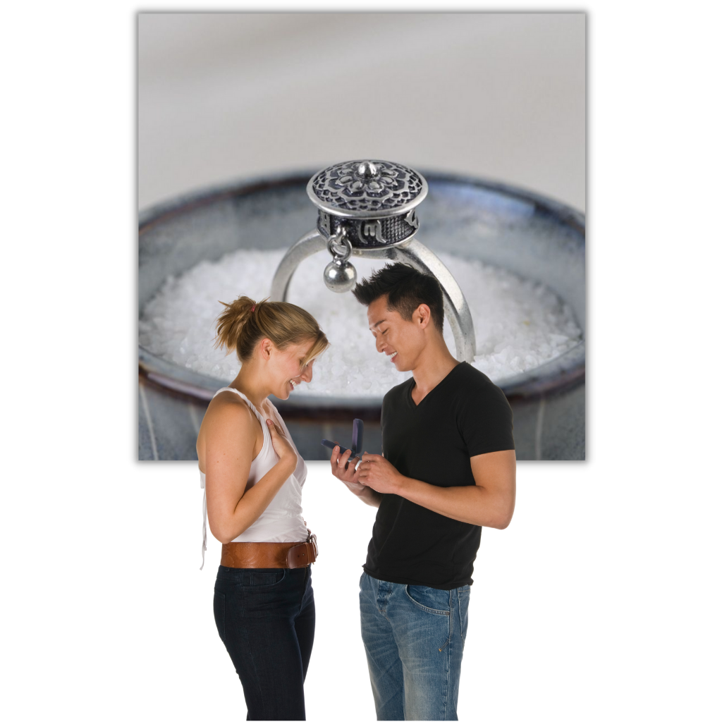 Spinnende buddhistisk mantra ring for kvinner - Ozerty