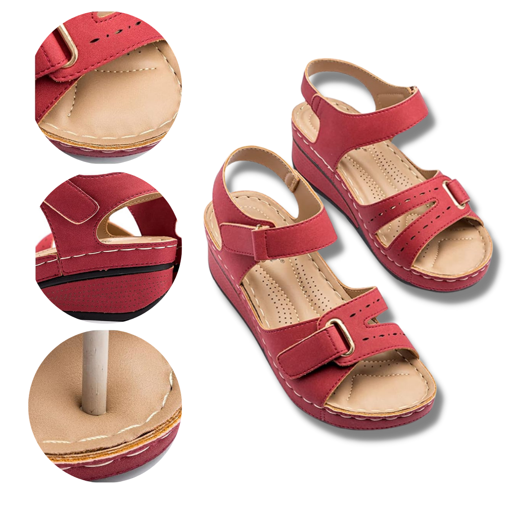 Ortopediske sandaler med fotbuestøtte for kvinner

 - Ozerty
