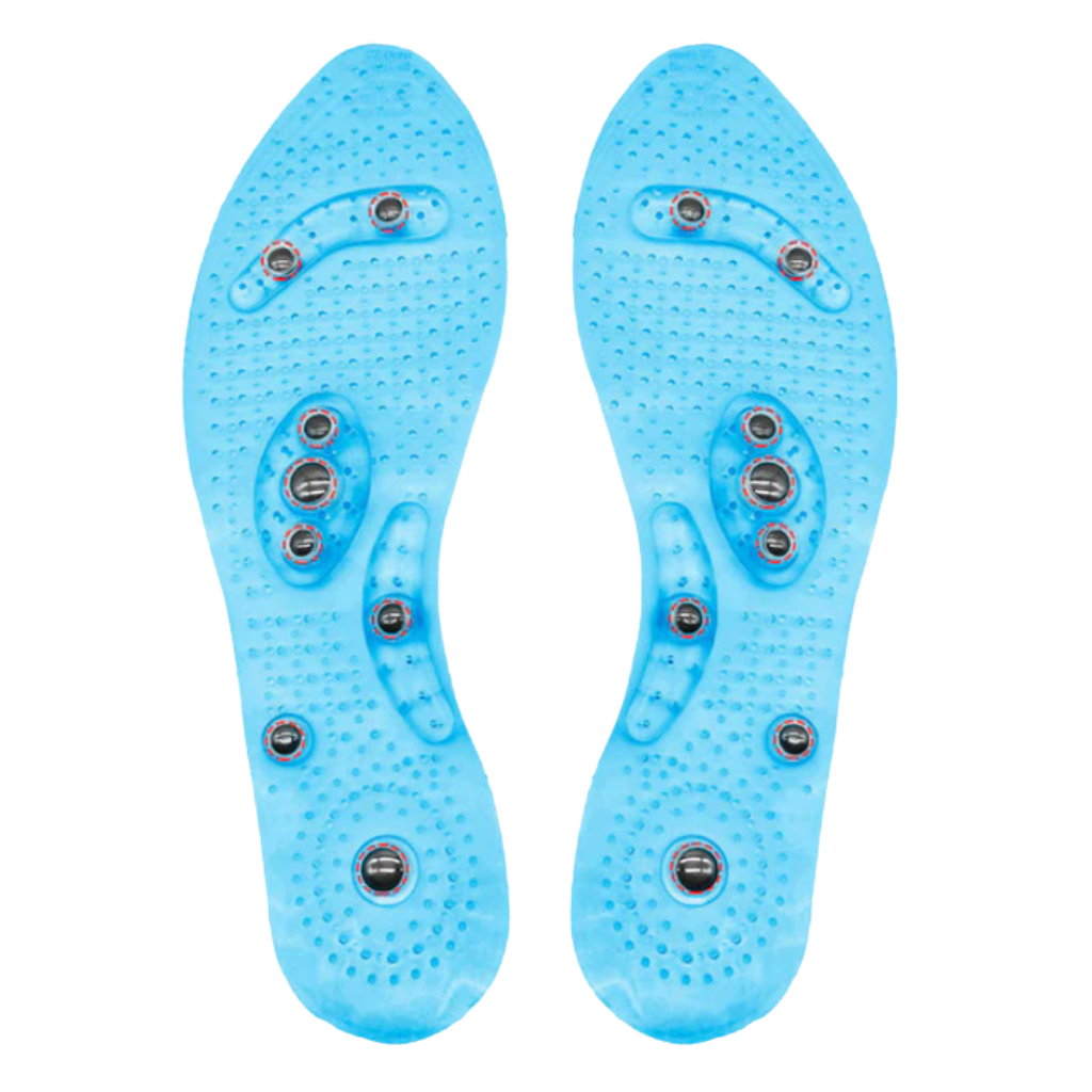 Magnetic foot massage insoles
