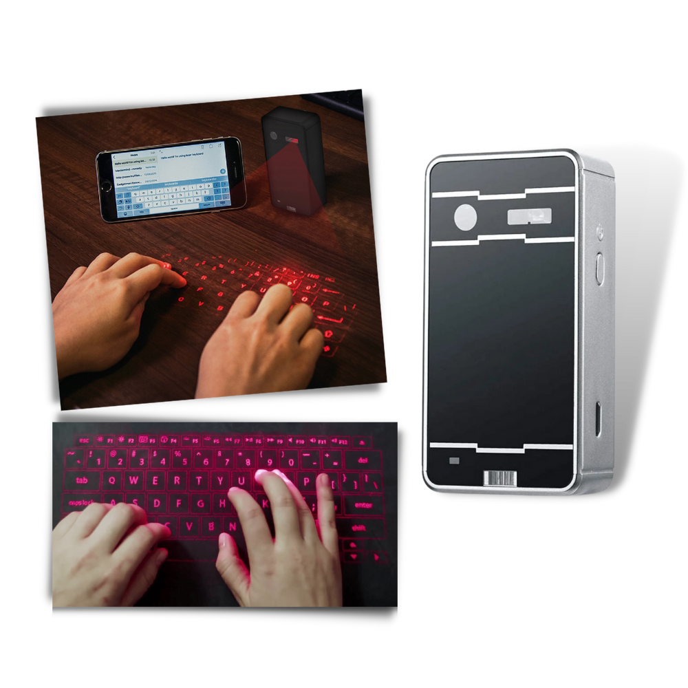Bærbart holografisk tastatur

 - Ozerty