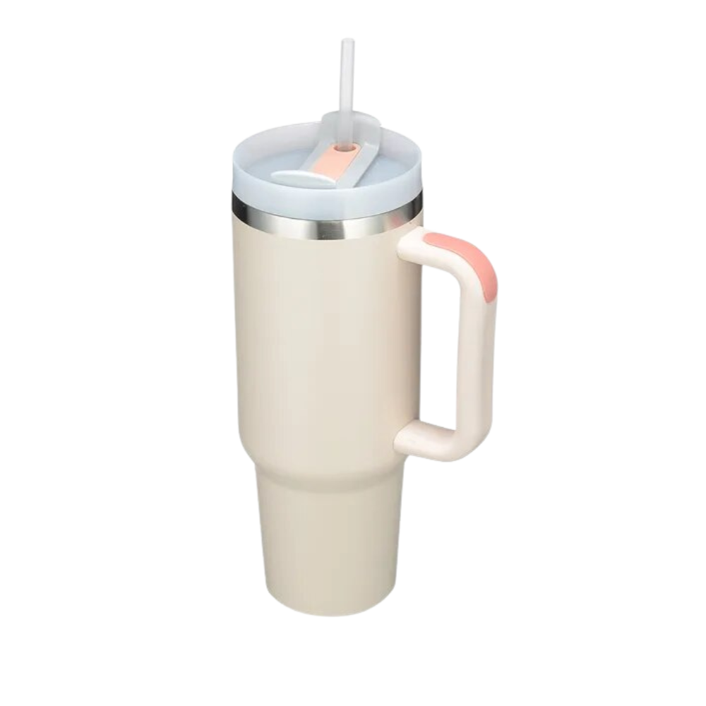 Tumbler Cup Car stor kapasitet med håndtak

 -Krem - Ozerty