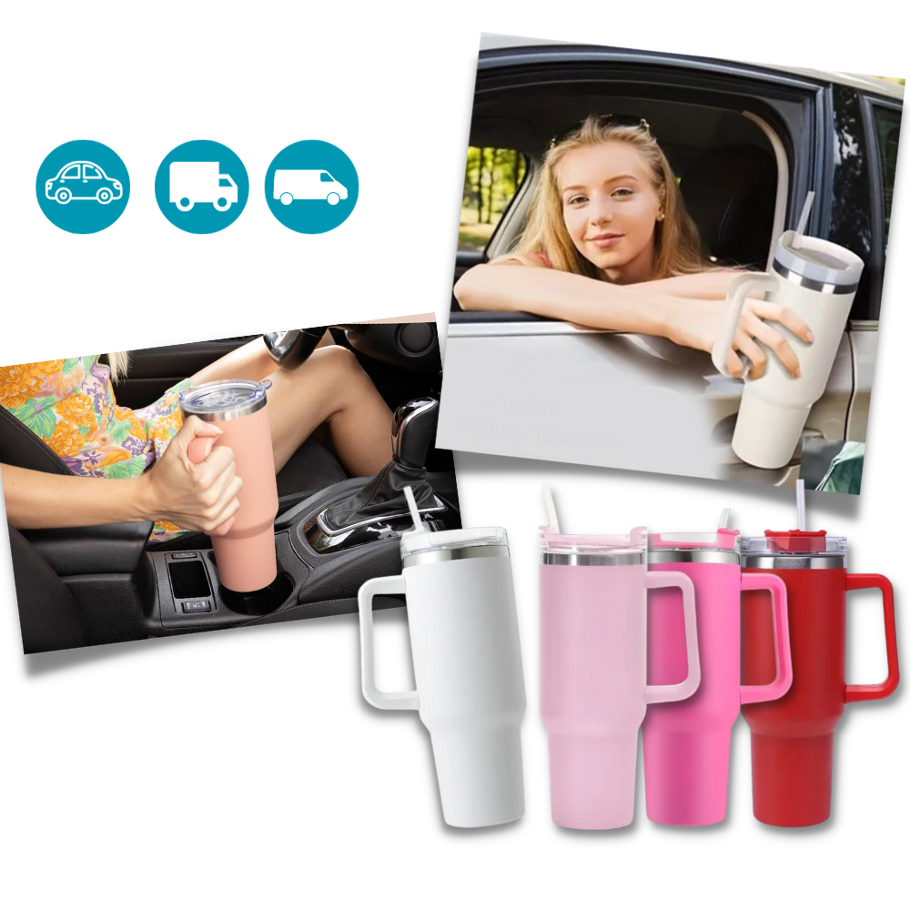Tumbler Cup Car stor kapasitet med håndtak

 - Ozerty