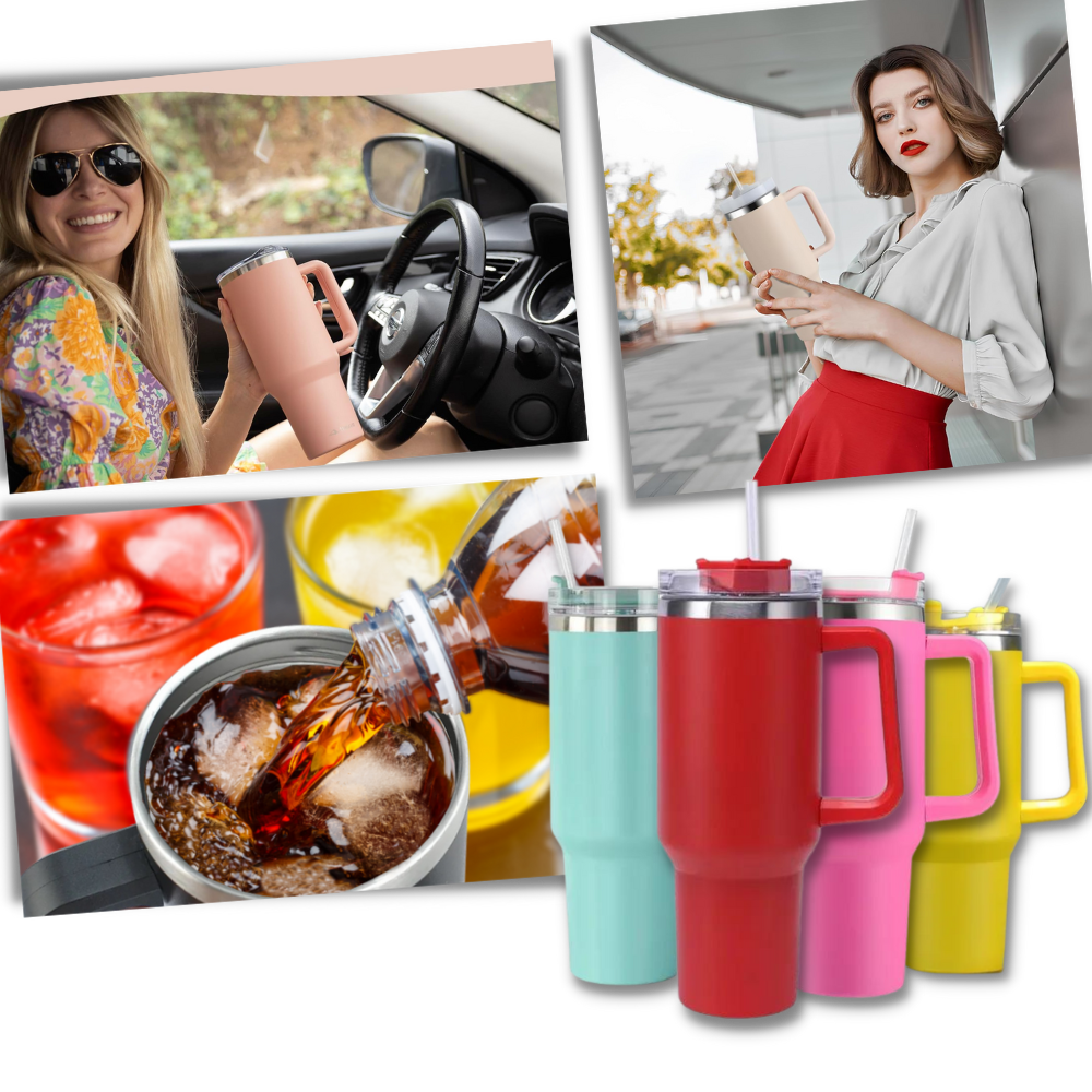 Tumbler Cup Car stor kapasitet med håndtak

 - Ozerty